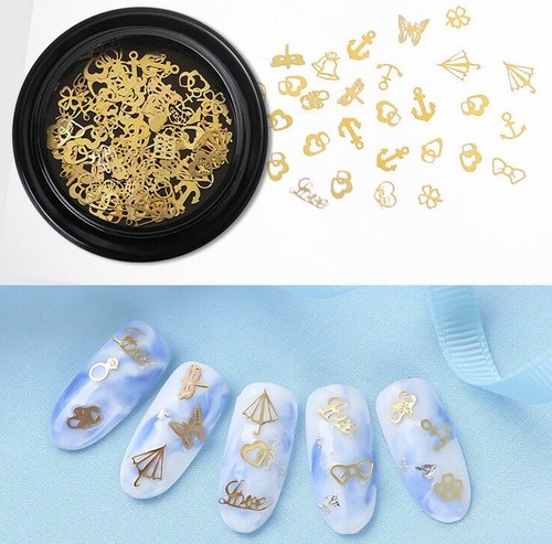 Set inserti metallo nailart - set, 3d