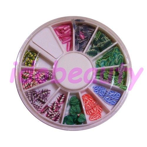 Fimo foglie mix nail - fimo, deco